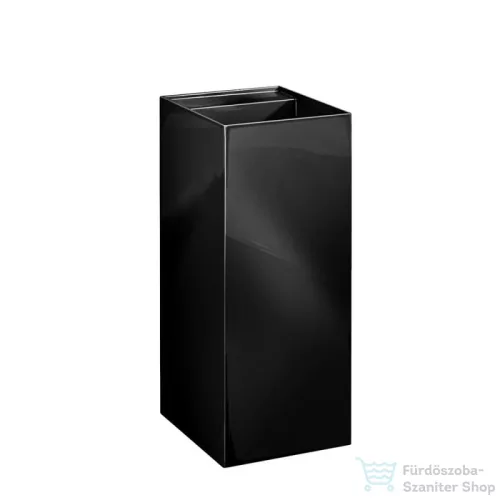 Laufen Kartell By Laufen szabadon álló mosdó csaplyuk és túlfolyó nélkül,speciális rejtett lefolyóval,fényes fekete H8113310201121