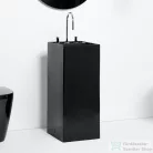 Laufen Kartell By Laufen szabadon álló mosdó 3 csaplyukkal,túlfolyó nélkül,speciális rejtett lefolyóval,fényes fekete H8113310201581
