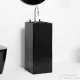 Laufen Kartell By Laufen szabadon álló mosdó 3 csaplyukkal,túlfolyó nélkül,speciális rejtett lefolyóval,fényes fekete H8113310201581
