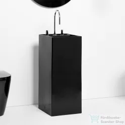   Laufen Kartell By Laufen szabadon álló mosdó 3 csaplyukkal,túlfolyó nélkül,speciális rejtett lefolyóval,matt fekete H8113317161581