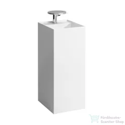   Laufen Kartell By Laufen szabadon álló mosdó, speciális rejtett lefolyóval,Matt fehér H8113317571111