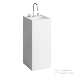   Laufen Kartell By Laufen szabadon álló mosdó 3 csaplyukkal,túlfolyó nélkül,speciális rejtett lefolyóval,matt fehér H8113317571581