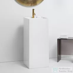   Laufen Kartell By Laufen szabadon álló mosdó, speciális rejtett lefolyóval,LCC Active bevonattal,fehér H811331A001111