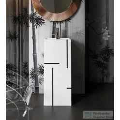   Laufen Kartell By Laufen Szabadon álló mosdó, speciális rejtett lefolyóval, vonalmintás H811331D011111 ( 811331 )