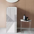 Laufen Kartell By Laufen szabadon álló mosdó csaplyuk és túlfolyó nélkül,speciális rejtett lefolyóval,fehér,fekete,vonalmintás H811331D011121