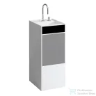 Laufen Kartell By Laufen szabadon álló mosdó 2 csaplyukkal,túlfolyó nélkül,speciális rejtett lefolyóval,fehér,fekete vonalakkal H811331D018151