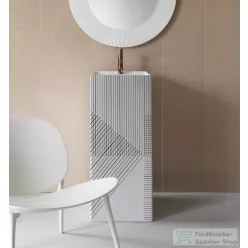   Laufen Kartell By Laufen Szabadon álló mosdó, speciális rejtett lefolyóval, vonalas H811331D021111 ( 811331 )