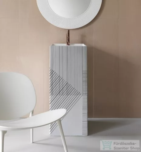 Laufen Kartell By Laufen Szabadon álló mosdó, speciális rejtett lefolyóval, vonalas H811331D021111 ( 811331 )