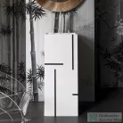 Laufen Kartell By Laufen szabadon álló mosdó 3 csaplyukkal,túlfolyó nélkül,speciális rejtett lefolyóval,fehér,fekete csíkokkal H811331D021581