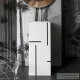 Laufen Kartell By Laufen szabadon álló mosdó 2 csaplyukkal,túlfolyó nélkül,speciális rejtett lefolyóval,fehér,fekete csíkokkal H811331D028151