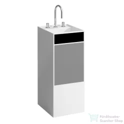   Laufen Kartell By Laufen szabadon álló mosdó 3 csaplyukkal,túlfolyó nélkül,speciális rejtett lefolyóval,fehér,fekete,szürke H811331D031581