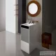 Laufen Kartell By Laufen szabadon álló mosdó 2 csaplyukkal,túlfolyó nélkül,speciális rejtett lefolyóval,fehér,fekete,szürke H811331D038151