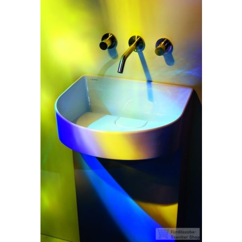 Laufen Sonar 41x38 cm-es szabadon álló mosdó armatúrapad nélkül,matt fehér H8113417571121