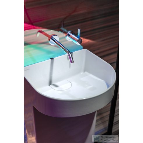 Laufen Sonar 41x38 cm-es szabadon álló mosdó armatúrapad nélkül,matt fehér H8113417571121