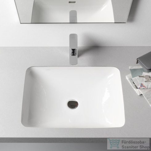 Laufen Pro S 55x38 cm-es alulról beépíthető csiszolt mosdó LCC bevonattal,fehér H8119684001091