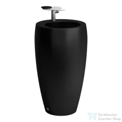   Laufen Ilbagnoalessi One 53x53x90 cm-es mosdó integrált mosdólábbal,matt fekete H8119727161041