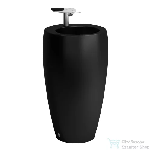 Laufen Ilbagnoalessi One 53x53x90 cm-es mosdó integrált mosdólábbal,matt fekete H8119727161041