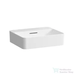   Laufen Val SaphirKeramik 45x38 cm-es pultra ültethető mosdó csaplyuk nélkül,LCC bevonattal,fehér H8122804001091