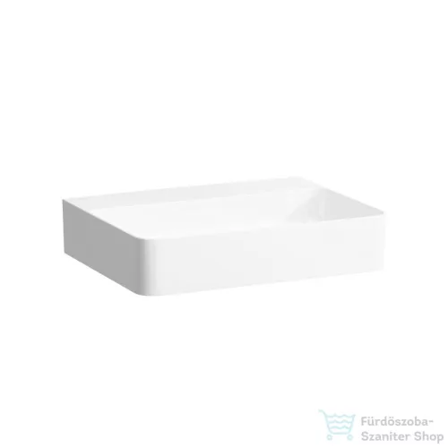 Laufen Val SaphirKeramik 45x38 cm-es pultra ültethető mosdó csaplyuk és túlfolyó nélkül,LCC bevonattal,fehér H8122804001121