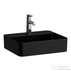   Laufen VAL SaphirKeramik 45x38 cm-es pultra ültethető mosdó, matt fekete H8122807161041