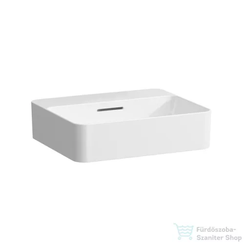 Laufen Val SaphirKeramik 45x38 cm-es pultra ültethető mosdó csaplyuk nélkül,matt fehér H8122807571091