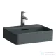 Laufen VAL SaphirKeramik 45x38 cm-es pultra ültethető mosdó, matt graphite H8122807581041