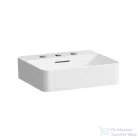 Laufen Val SaphirKeramik 45x38 cm-es pultra ültethető mosdó 3 csaplyukkal,LCC Active bevonattal,fehér H812280A001081