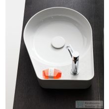   Laufen Val SaphirKeramik 50x40 cm-es túlfolyó nélküli mosdótál félig száraz zónával,fehér H8122810001111