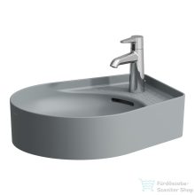   Laufen VAL 50x40 cm-es mosdó félig száraz zónával, illetve armatúrapaddal, matt graphite H8122817581041