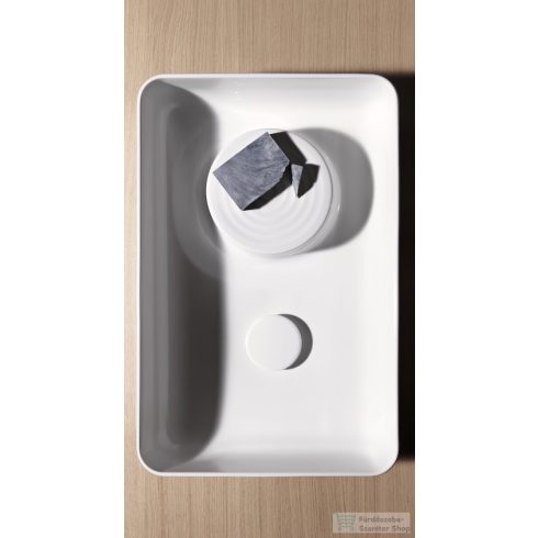 Laufen Val SaphirKeramik 55x36 cm-es mosdótál félig száraz zónával,csaplyuk és túlfolyó nélkül,fehér H8122820001121