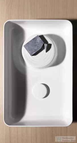 Laufen Val SaphirKeramik 55x36 cm-es mosdótál félig száraz zónával,matt fehér H8122827571091