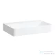 Laufen Val SaphirKeramik 55x40 cm-es pultra ültethető mosdó csaplyuk és túlfolyó nélkül,LCC bevonattal,fehér H8122844001121