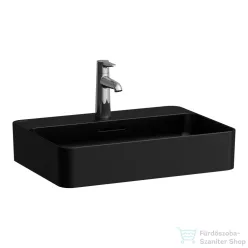   Laufen VAL SaphirKeramik 55x40 cm-es pultra ültethető mosdó, matt fekete H8122847161041