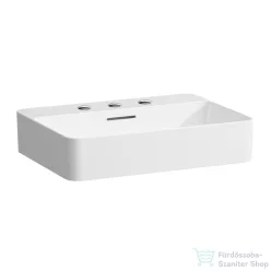   Laufen Val SaphirKeramik 55x40 cm-es pultra ültethető mosdó 3 csaplyukkal,LCC Active bevonattal,fehér H812284A001081