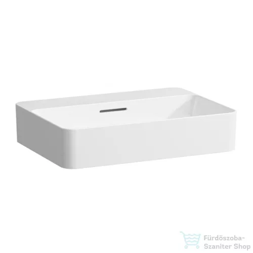 Laufen Val SaphirKeramik 55x40 cm-es pultra ültethető mosdó csaplyuk nélkül,LCC Active bevonattal,fehér H812284A001091