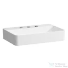 Laufen Val SaphirKeramik 60x40 cm-es pultra ültethető mosdó 3 csaplyukkal,túlfolyó nélkül,LCC bevonattal,fehér H8122854001581