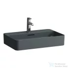 Laufen VAL SaphirKeramik 60x40 cm-es pultra ültethető mosdó, matt graphite H8122857581041