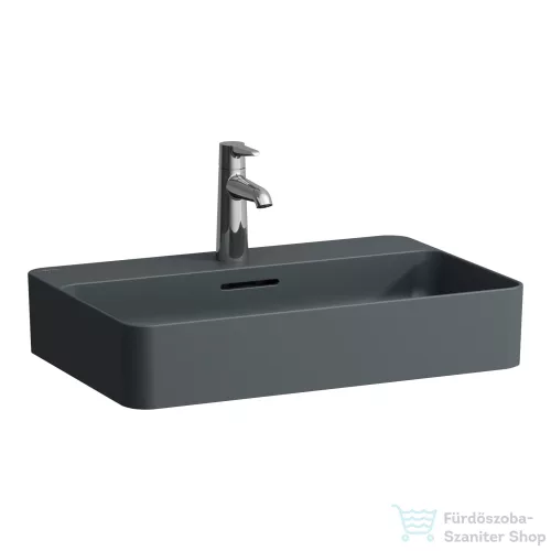 Laufen VAL SaphirKeramik 60x40 cm-es pultra ültethető mosdó, matt graphite H8122857581041