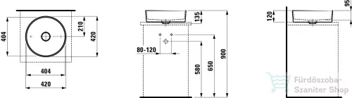 Laufen Kartell By Laufen 42cm-es mosdótál H8123310001121 ( 812331 )