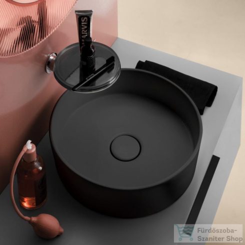 Laufen Kartell 42 cm-es pultra ültethető mosdótál,matt fekete H8123317161121