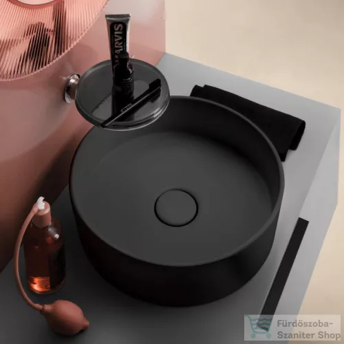Laufen Kartell 42 cm-es pultra ültethető mosdótál,matt fekete H8123317161121