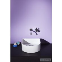   Laufen Sonar 34x34 cm-es csaplyuk nélküli mosdótál textúrával,túlfolyó nélkül,LCC bevonattal,fehér H8123414001121