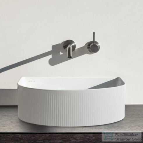 Laufen Sonar 34x34 cm-es csaplyuk nélküli mosdótál textúrával,túlfolyó nélkül,matt fehér H8123417571121