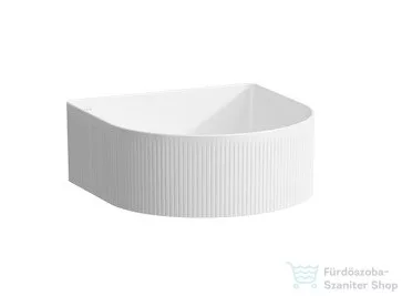 Laufen Sonar 34x34 cm-es csaplyuk nélküli mosdótál textúrával,túlfolyó nélkül,matt fehér H8123417571121
