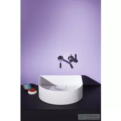   Laufen Sonar 41x36,5 cm-es csaplyuk nélküli mosdótál textúrával,LCC bevonattal,fehér H8123434001121