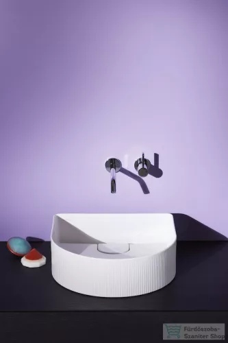 Laufen Sonar 41x36,5 cm-es csaplyuk nélküli mosdótál textúrával,LCC bevonattal,fehér H8123434001121