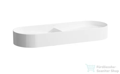 Laufen Sonar 100x37 cm-es csaplyuk nélküli mosdótál,matt fehér H8123487571121