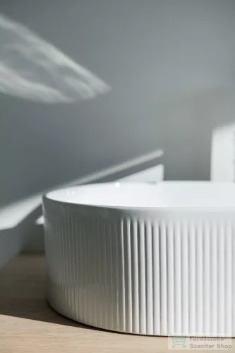 Laufen Sonar 100x37 cm-es csaplyuk nélküli mosdótál textúrával,matt fehér H8123497571121