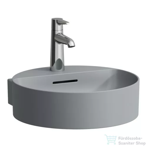 Laufen VAL 40x42 cm-es mosdó, alsó felülete csiszolt, matt graphite H8132817581041