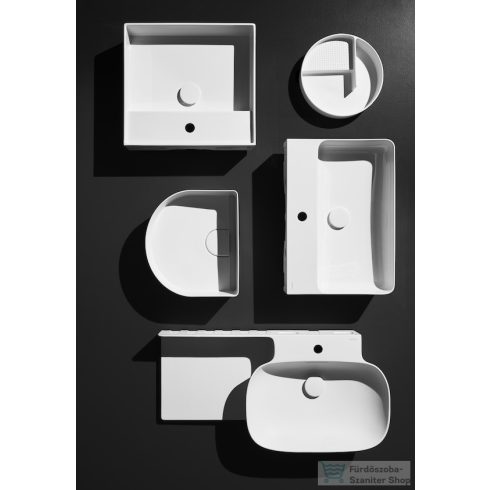 Laufen Ino 90x45  cm-es mosdó,pult a bal oldalon LCC bevonattal,fehér H8133014001041